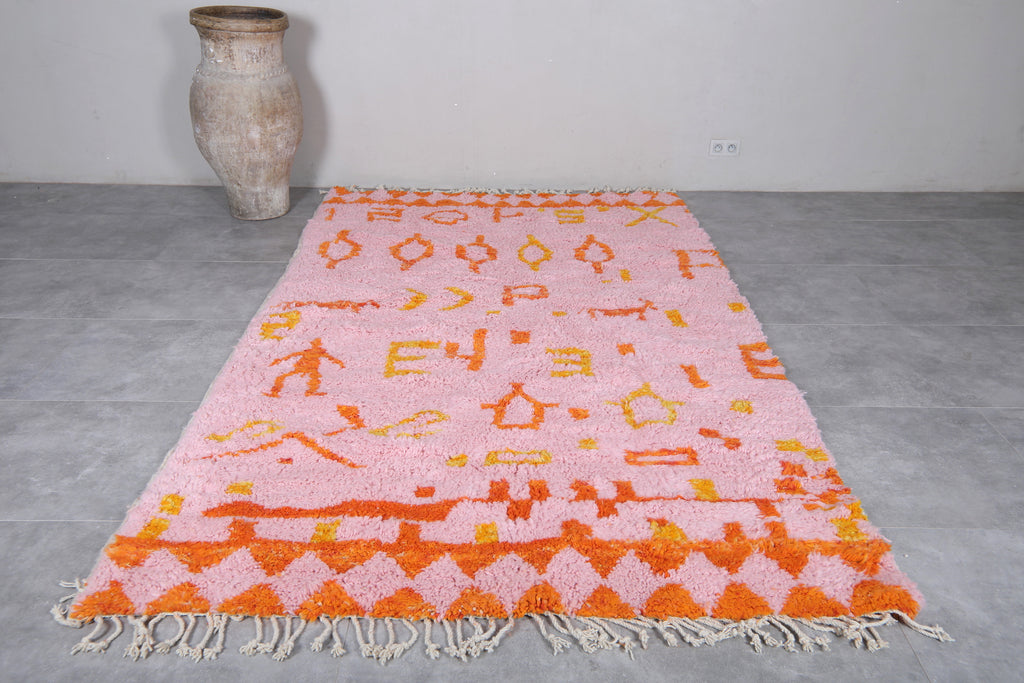 Moroccan 6.5x9.5 ft Rug Artistic Boujaad Handmade Berber