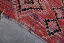 Vintage Moroccan rug 3 X 10.7 Feet