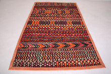 Handwoven & Classic African Red Mat (6.1ft x 8.5ft)
