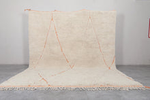 Moroccan Handmade Rug - Beni Ourain Berber Carpet with Orange Details