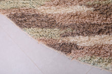Custom handmade round Moroccan rug - Unique textured carpet