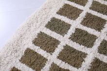 Contemporary rug - Green and Beige Checkered rug - Azilal rug