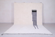 Custom white wool Moroccan handmade rug - Minimalist elegance