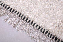 Custom white wool Moroccan handmade rug - Minimalist elegance
