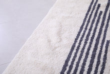 Custom white wool Moroccan handmade rug - Minimalist elegance