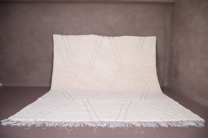 White Authentic Berber Rug - Handmade Moroccan Custom Carpet