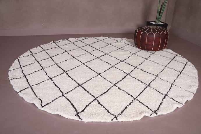 Round handmade rug – Custom rounded berber design