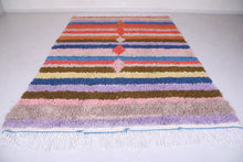 Colorful striped custom Moroccan rug – Handwoven vibrance