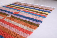 Colorful striped custom Moroccan rug – Handwoven vibrance