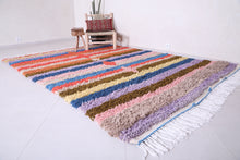 Colorful striped custom Moroccan rug – Handwoven vibrance