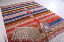 Colorful striped custom Moroccan rug – Handwoven vibrance