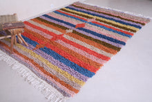Colorful striped custom Moroccan rug – Handwoven vibrance