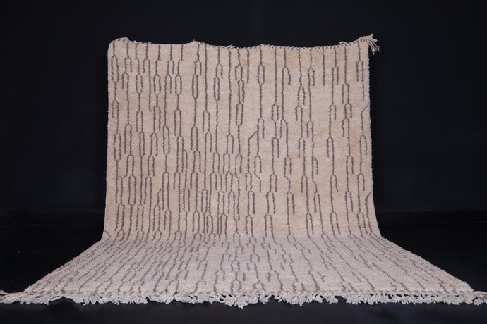 Berber Beige Moroccan Rug - Beni ourain rug - Wool rug