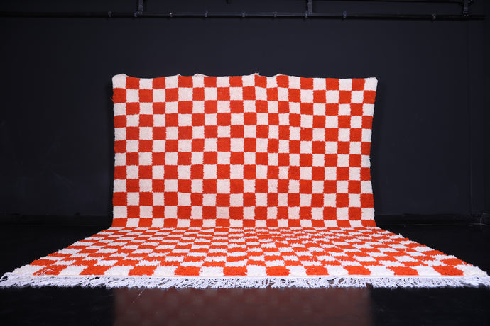 Custom Checkered Area Rug - Handmade Moroccan Rug