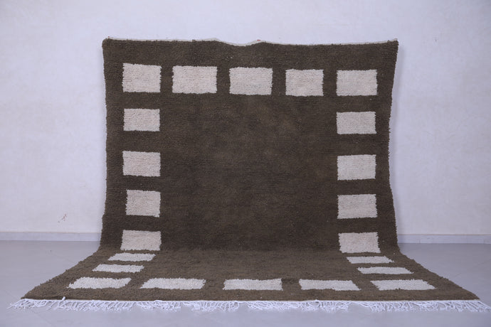 Green checkered rug - Custom Moroccan rug - wool berber rug