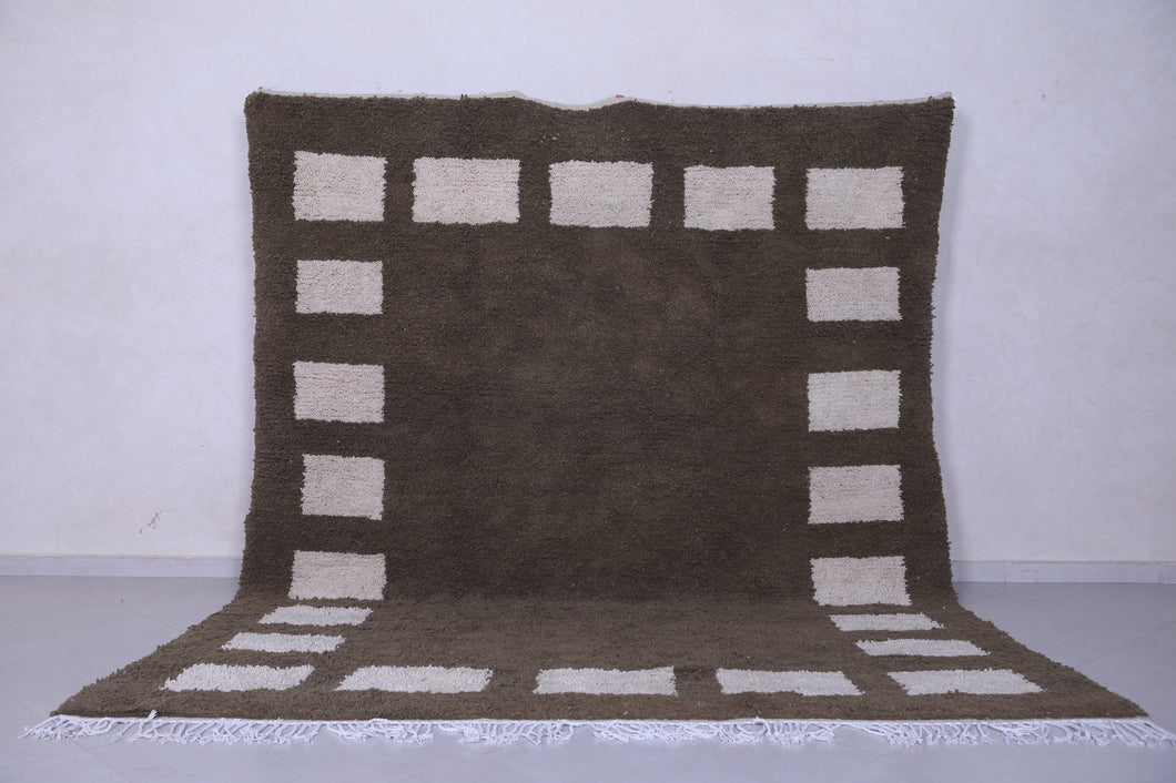 Green checkered rug - Custom Moroccan rug - wool berber rug
