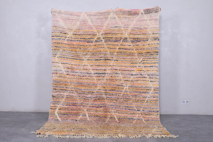 Handmade Striped Shag Rug - Moroccan Berber Custom Carpet