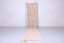 Creamy Moroccan runner rug – Custom size handmade carpet
