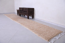 Creamy Moroccan runner rug – Custom size handmade carpet