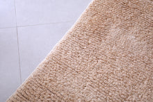 Creamy Moroccan runner rug – Custom size handmade carpet