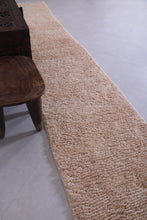 Creamy Moroccan runner rug – Custom size handmade carpet