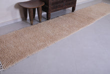 Creamy Moroccan runner rug – Custom size handmade carpet