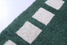 Moroccan Green rug - Checkered rug - Wool rug