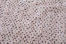 Custom dotted wool runner rug - Neutral cream & deep brown