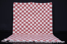 Moroccan Checkered rug - Pink checkered rug - Wool rug