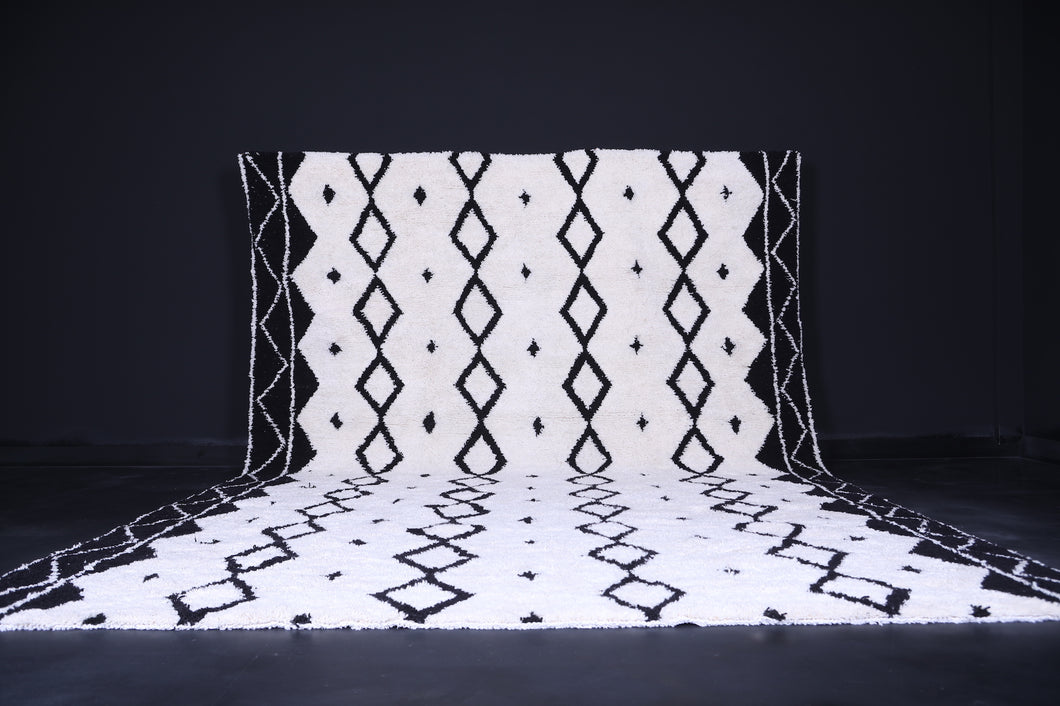 Authentic Beni ourain rug - Berber rug - Custom Black and white rug