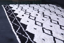 Authentic Beni ourain rug - Berber rug - Custom Black and white rug