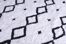 Authentic Beni ourain rug - Berber rug - Custom Black and white rug