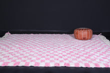 Pink Checkered rug - Moroccan checkered rug - Berber rug