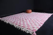 Pink Checkered rug - Moroccan checkered rug - Berber rug
