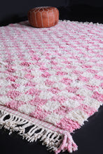 Pink Checkered rug - Moroccan checkered rug - Berber rug