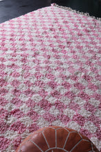Pink Checkered rug - Moroccan checkered rug - Berber rug