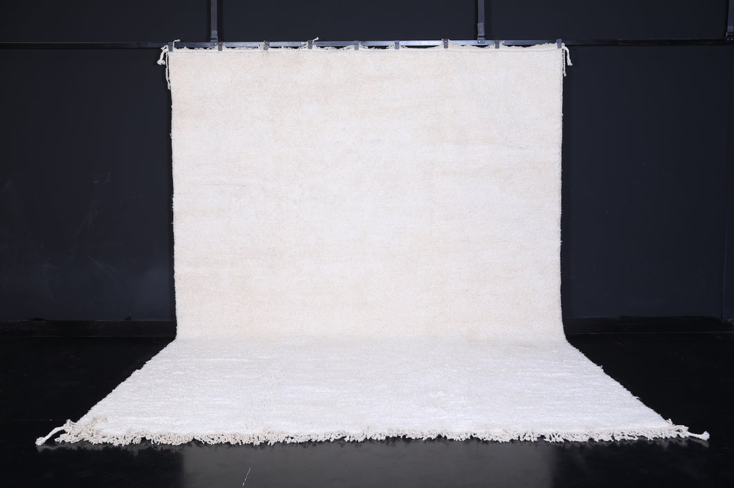 Moroccan white rug - Beni rug - wool berber rug