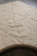 Moroccan Handmade Rug - Beni Ourain Berber Carpet with Orange Details