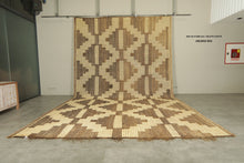 Tuareg rug – Handwoven beige & brown mat - 10.3 ft X 17.5 ft