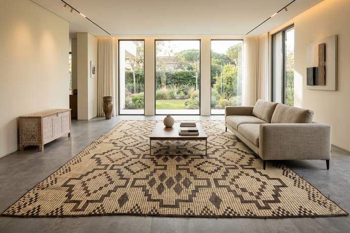 Large tuareg rug – Handwoven 10.3 FT X 16.3 FT geometric mat