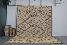 Large Tuareg Mat 10.4 x 15.2 ft – Handwoven Saharan Rug with Diamond Pattern in Natural Reed and Leather