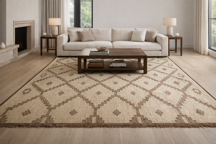 Tuareg Rug - Handwoven 8x15.8 ft | Timeless Diamond Design
