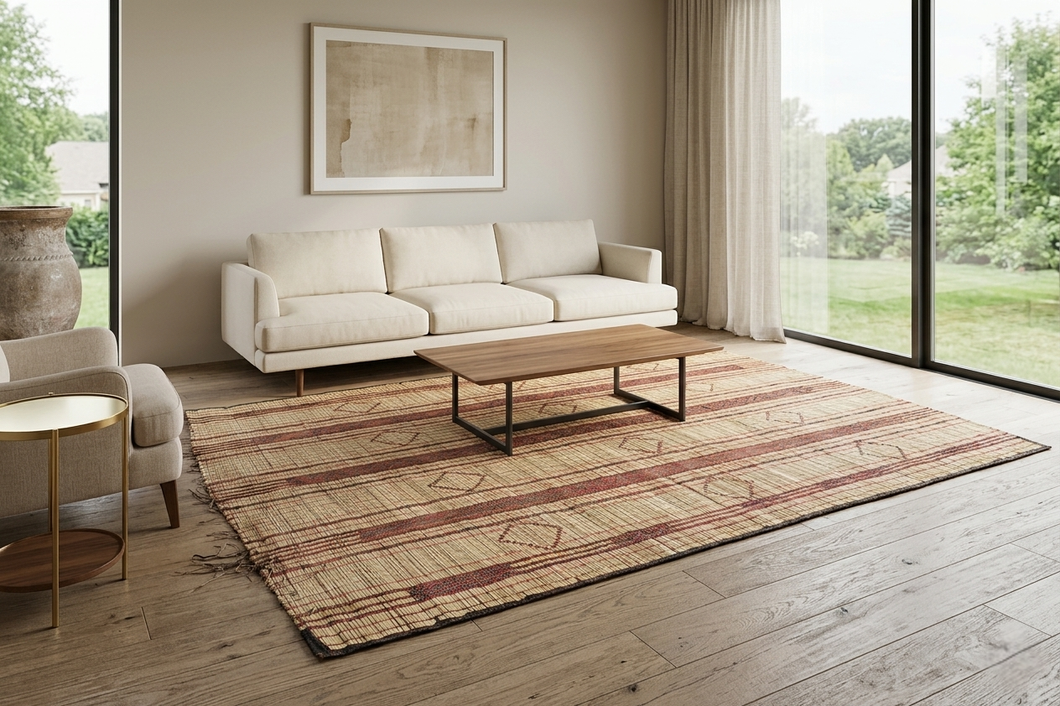 Authentic Tuareg Rug - 5.5 x 8.9 Feet | Handwoven Cultural Design