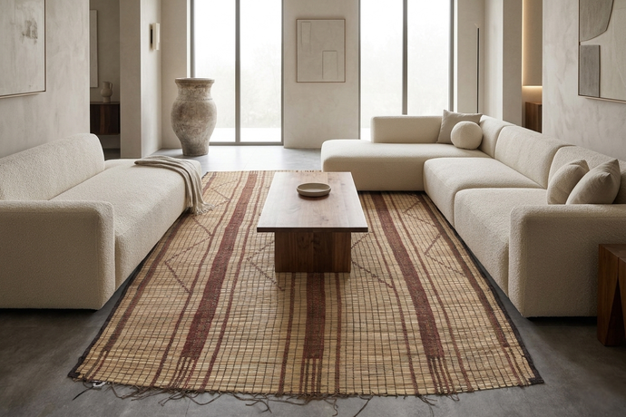 Authentic Tuareg Rug - 5.6 x 8 Feet | Handwoven Desert Design