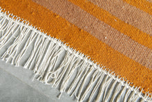 Orange minimalist Moroccan rug - Custom size