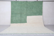 Moroccan green and beige rug - Custom Berber rug - Contemporary rug