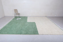 Moroccan green and beige rug - Custom Berber rug - Contemporary rug
