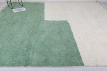 Moroccan green and beige rug - Custom Berber rug - Contemporary rug