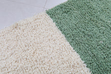 Moroccan green and beige rug - Custom Berber rug - Contemporary rug
