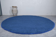 Custom Blue Moroccan rug Round - Moroccan handmade rug